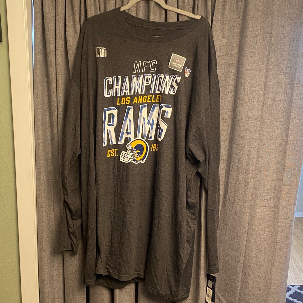 Pro Line Fanatics Los Angeles Rams NFC Champion Long Sleeve Shirt 5XLT NWT!! NFL